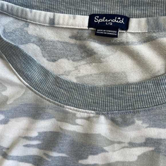 HP! ๐๐ Splendid Blue Camo Print Sweatshirt - Picture 4 of 5